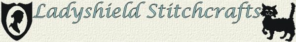 Ladyshield Stitchcrafts cross stitch and blackwork needlecraft kits